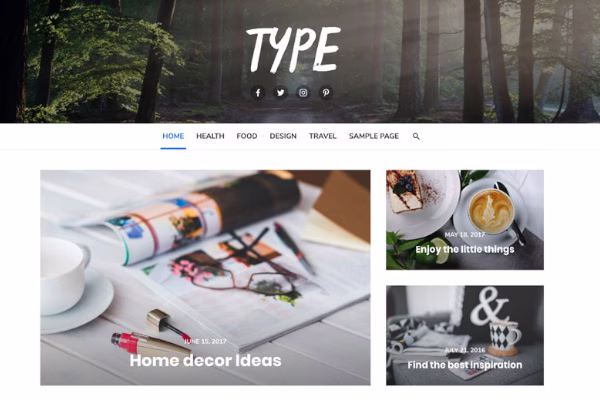 type template wordpress