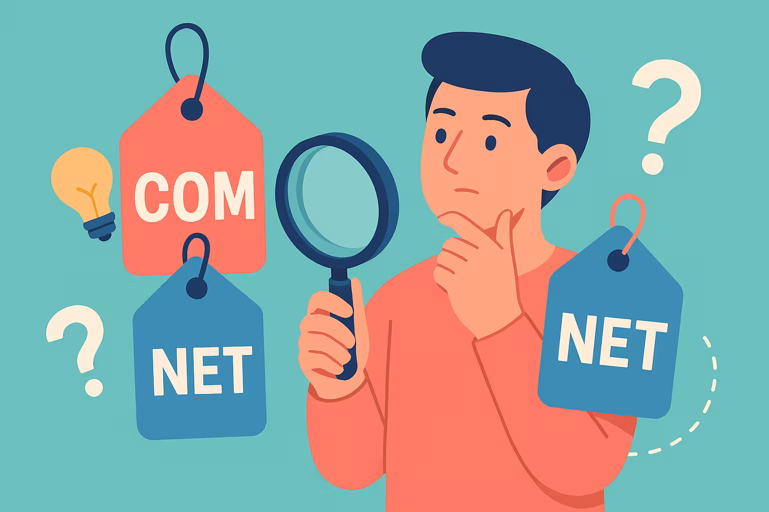 تفاوت دامنه Com و net