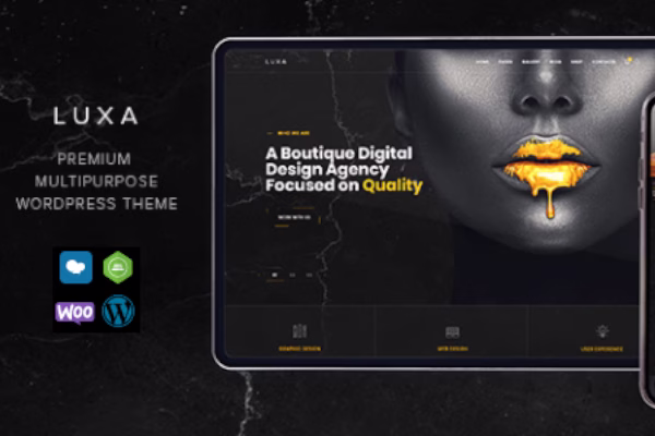 قالب وردپرس Luxa انتخابی شیک برای طراحان