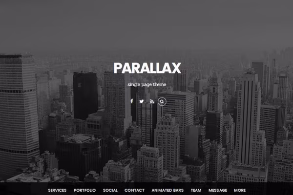 6. قالب Parallax