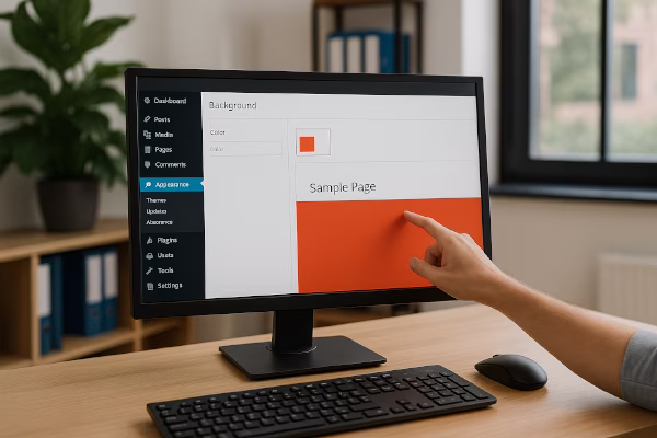 آموزش گامبهگام تغییر رنگ پسزمینه وردپرس برای مبتدیها