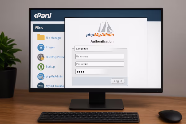 ورود به phpMyAdmin از کنترل پنل هاست (cPanel یا DirectAdmin)