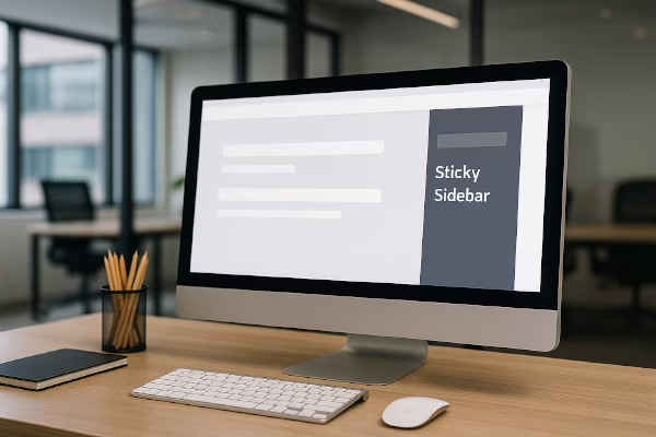 سایدبار چسبنده (Sticky Sidebar) در وردپرس