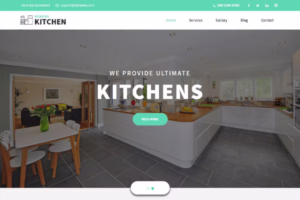 قالب وردپرس صنایع چوب Kitchen Design