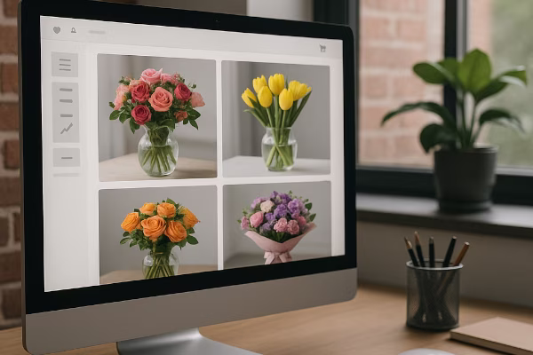 نمونه طراحی فروشگاه اینترنتی گل و گیاه