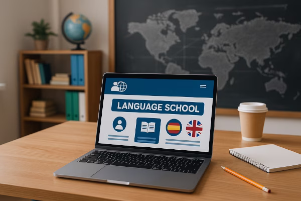 نمایش فضاهای داخلی آموزشگاه در سایت زبان