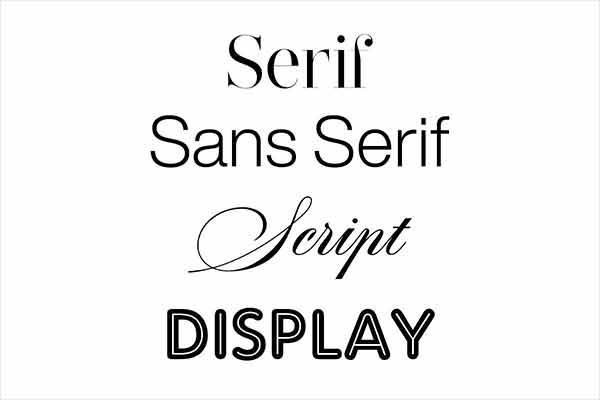 دستهبندیهای فونتها