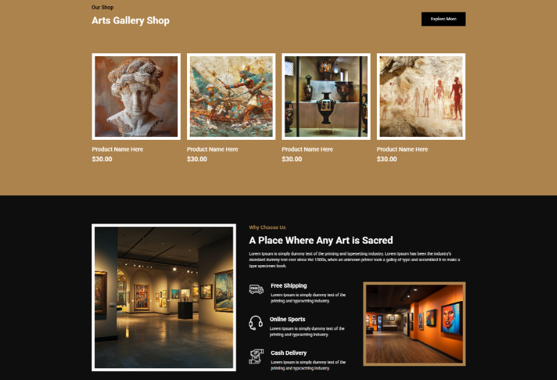 Artist Art Gallery our shop