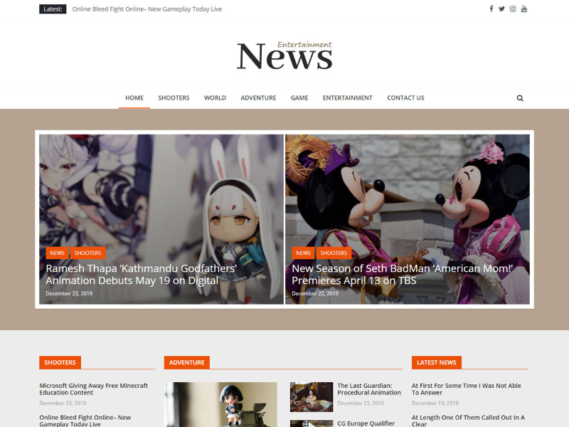 Entertainment News demo