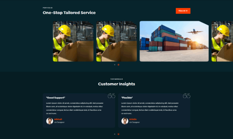 Logistics Provider service portfolio