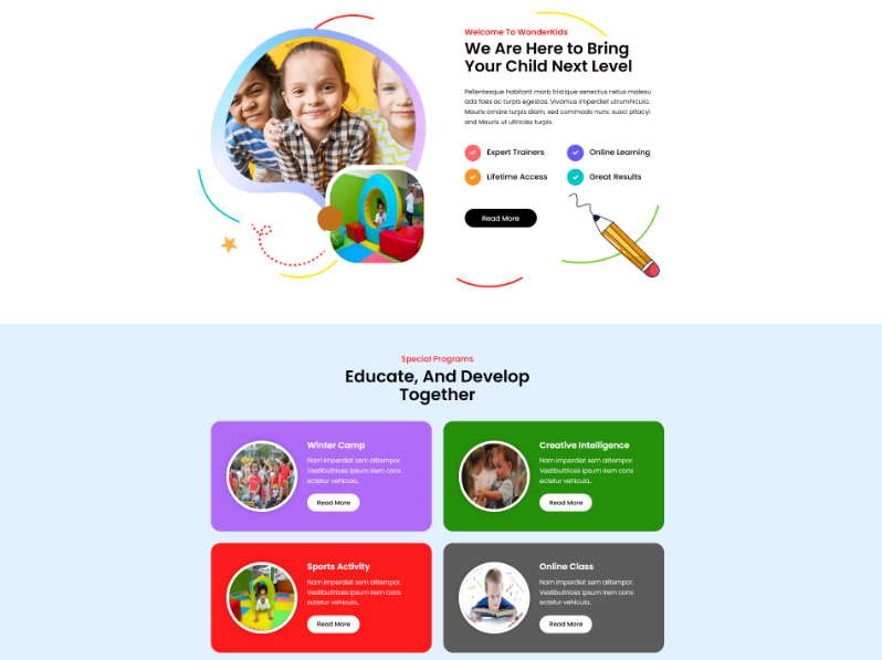 Montessori Kindergarten Special Programs