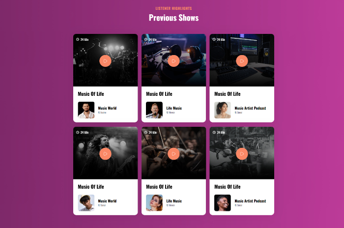 Radio Shows Previous Shows