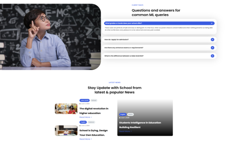 قالب وردپرس آموزشی School Classroom