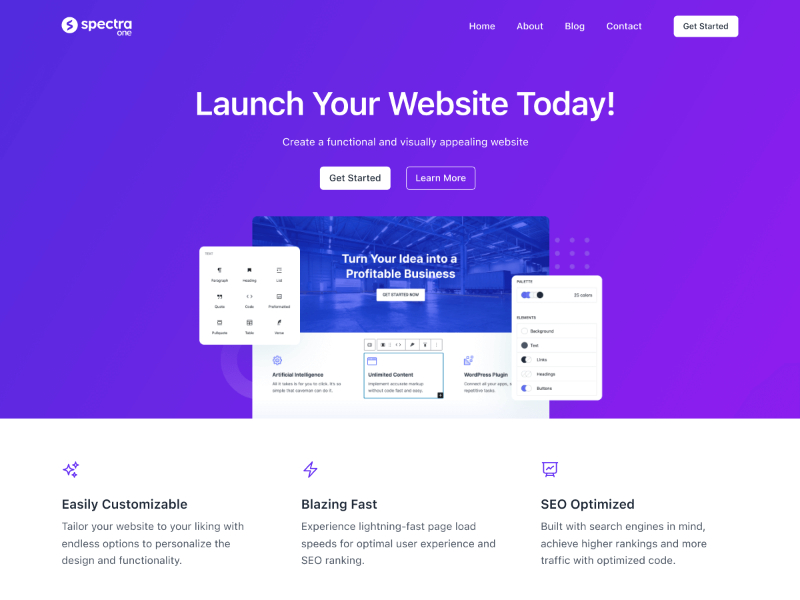 قالب وردپرس Spectra One